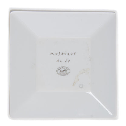Hermes Porcelain Mosaique au 24 Square Plate Gift Box 6 of 11