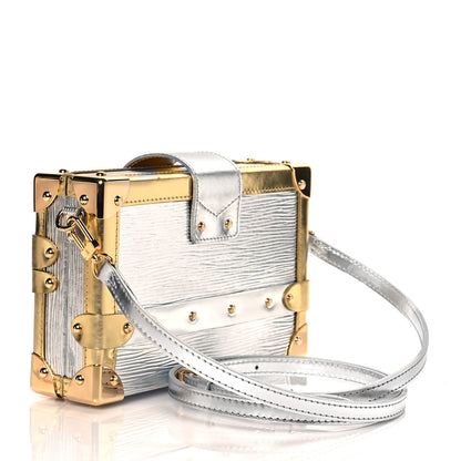 Louis Vuitton Metallic Epi Petite Malle Silver 2 of 8