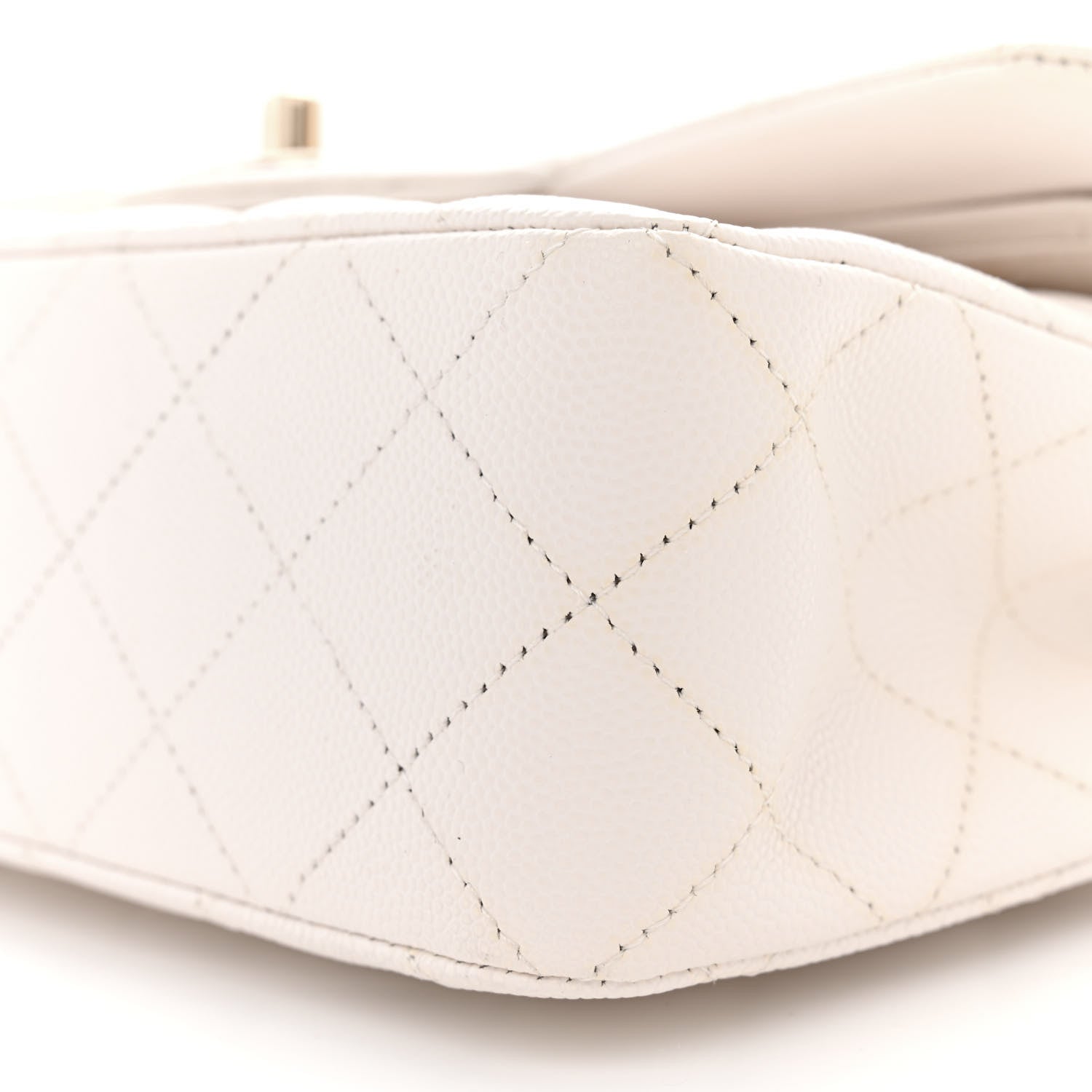 Chanel Caviar Quilted Small Double Flap White 10 of 10