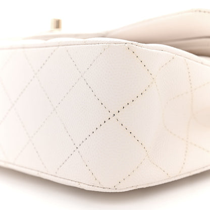 Chanel Caviar Quilted Small Double Flap White 10 of 10