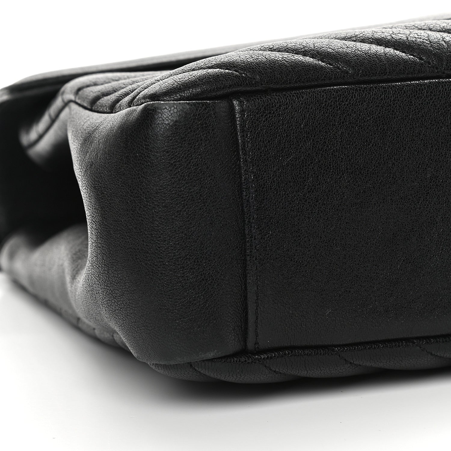 Saint Laurent Sheepskin Matelasse Chevron Monogram Monochrome Large College Satchel Black 7 of 10