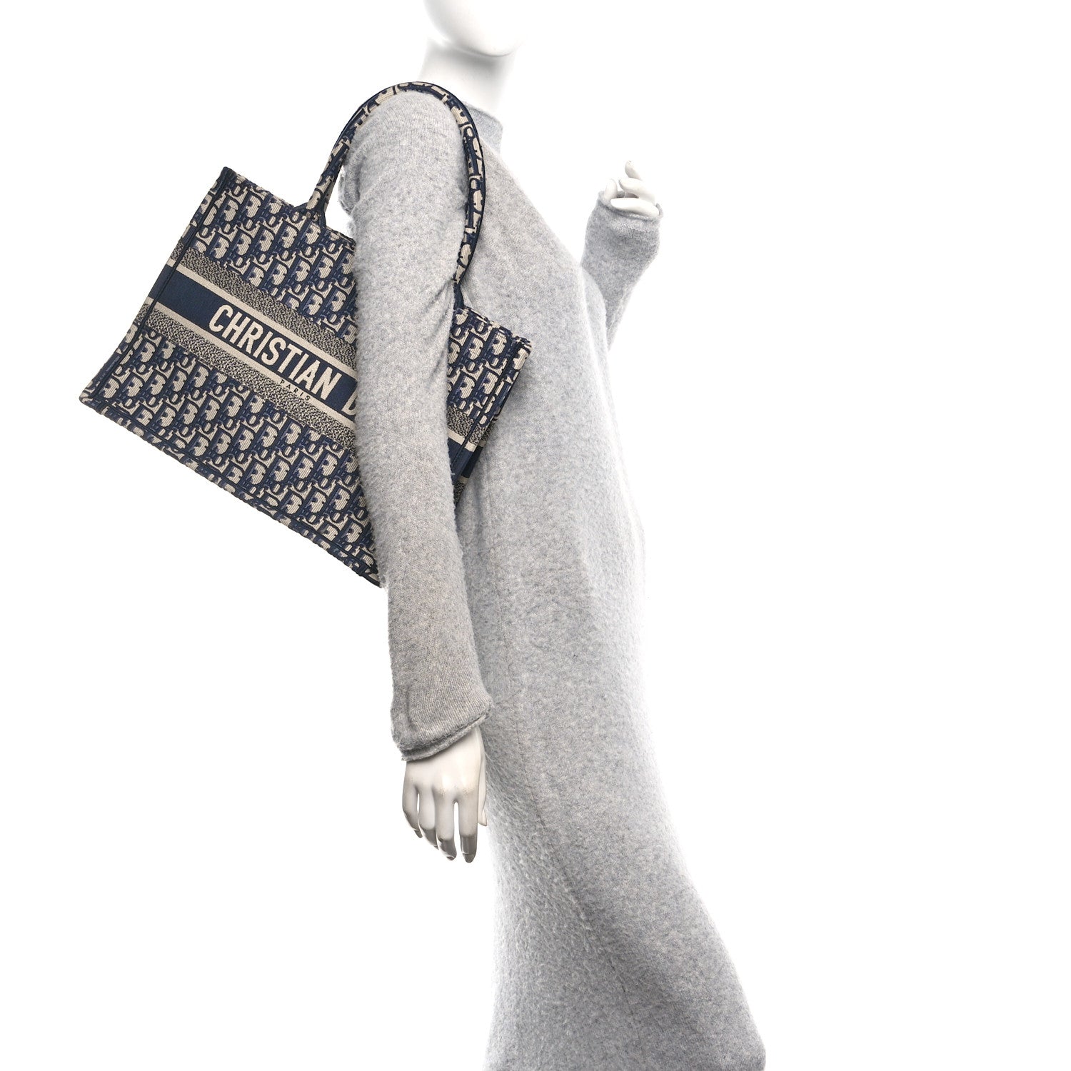 Christian Dior Oblique Medium Book Tote Blue Multicolor 2 of 10