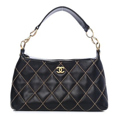 Chanel Calfskin Wild Stitch Hobo Black 1 of 4