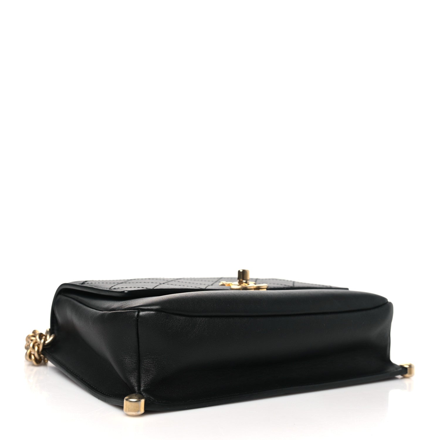 Chanel Calfskin Stitched Flap Black 4 of 10