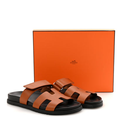 Hermes Epsom Womens Chypre Sandals 38 Naturel 11 of 11