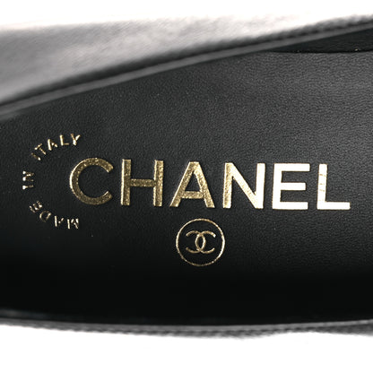 Chanel Lambskin Mary Jane Pumps 36.5 Black White 9 of 11