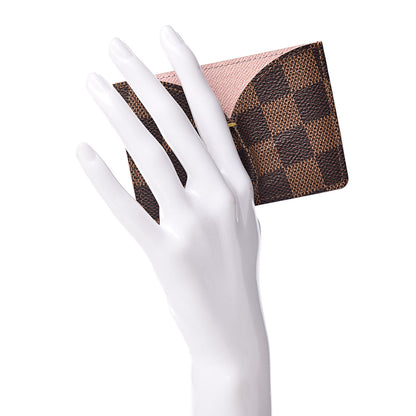 Louis Vuitton Damier Ebene Caissa Card Holder Rose Ballerine 2 of 9