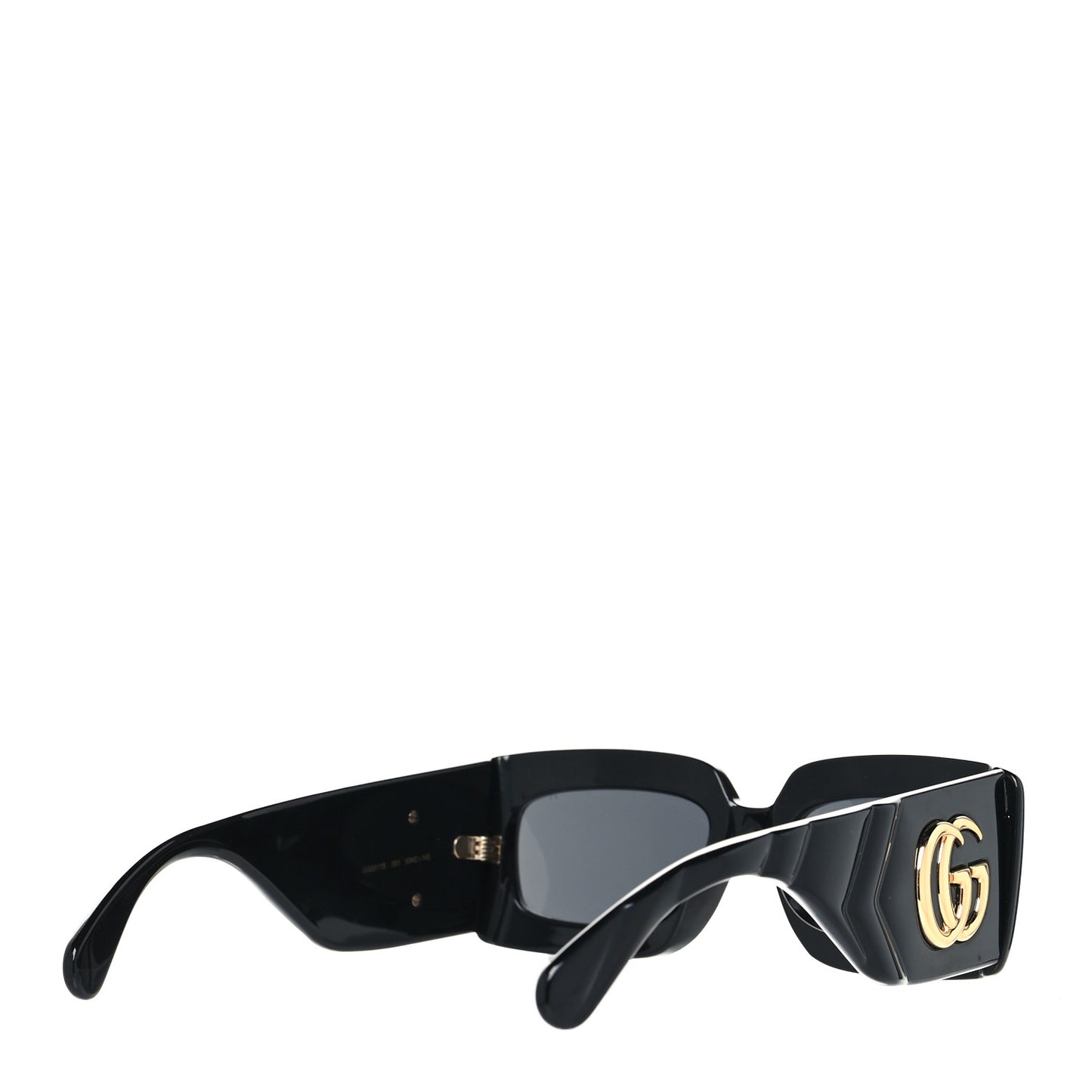 Acetate Rectangular Sunglasses GG0811S Black