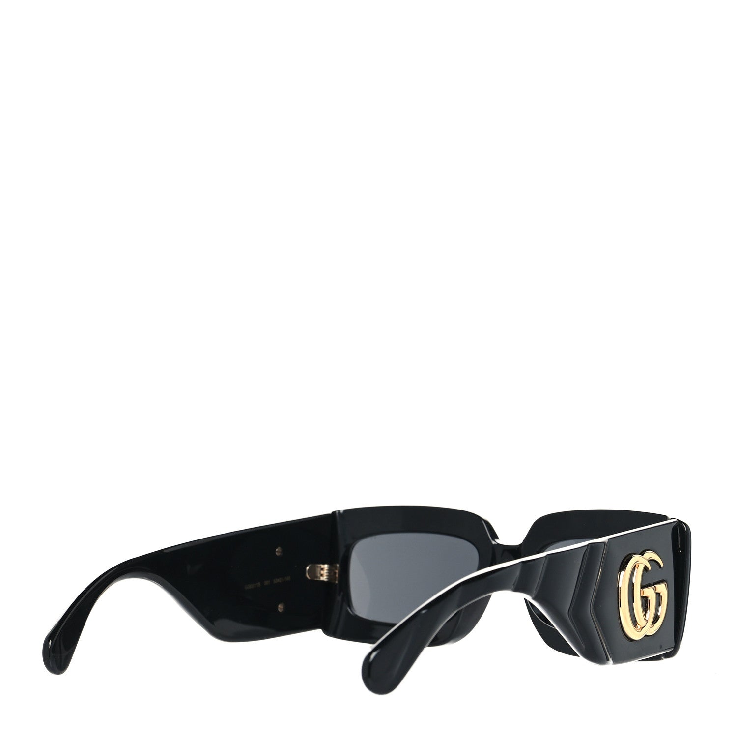 Gucci Acetate Rectangular Sunglasses GG0811S Black 4 of 9