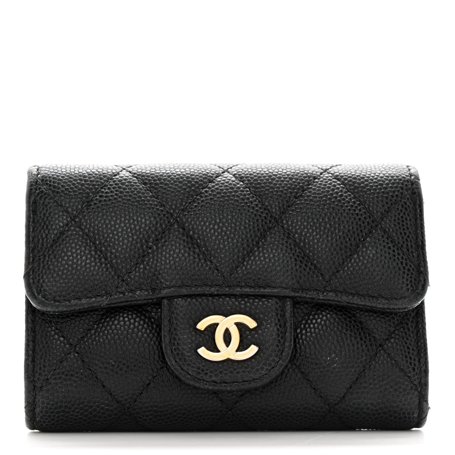 Chanel Caviar Quilted Classic 4 Key Holder Wallet Black 1 of 11