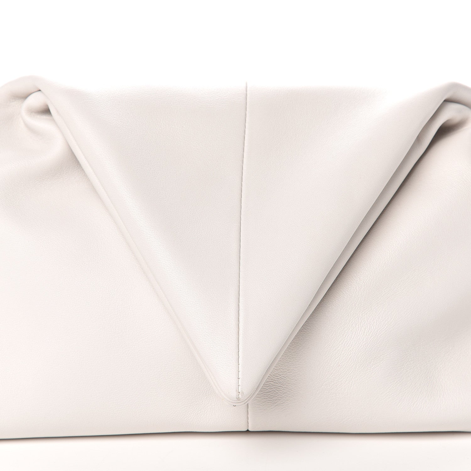 Bottega Veneta Lambskin BV Trine Clutch Bianco 8 of 8