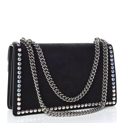 Gucci Suede Crystal Small Dionysus Shoulder Bag Black 4 of 11