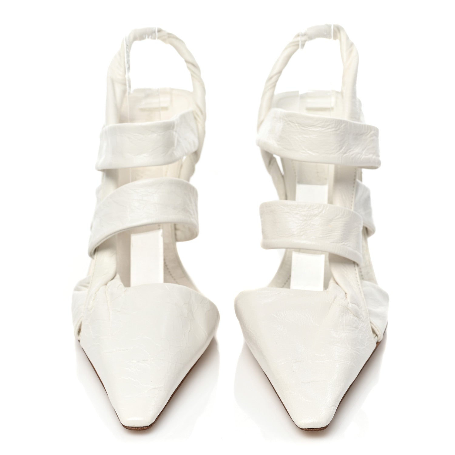 Bottega Veneta Shiny Nappa The Point Slingback 90mm Pumps 35 White 2 of 11