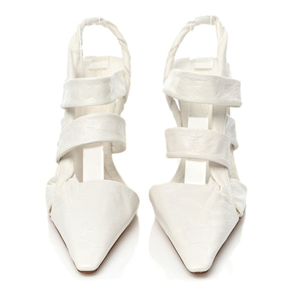 Bottega Veneta Shiny Nappa The Point Slingback 90mm Pumps 35 White 2 of 11