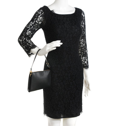 Louis Vuitton Epi Pochette Accessories 24 Black 2 of 7