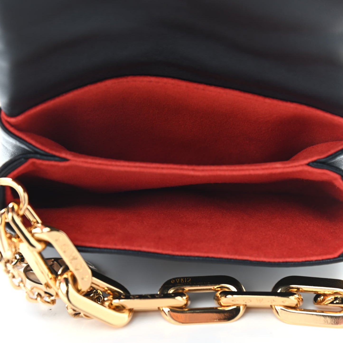Lambskin Embossed Monogram Coussin Belt Bag Black