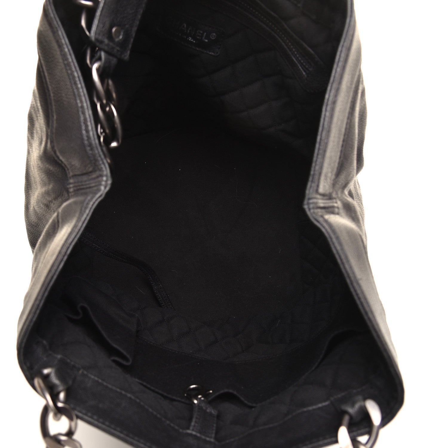 Chanel Distressed Caviar Outdoor Ligne Tote Black 5 of 9