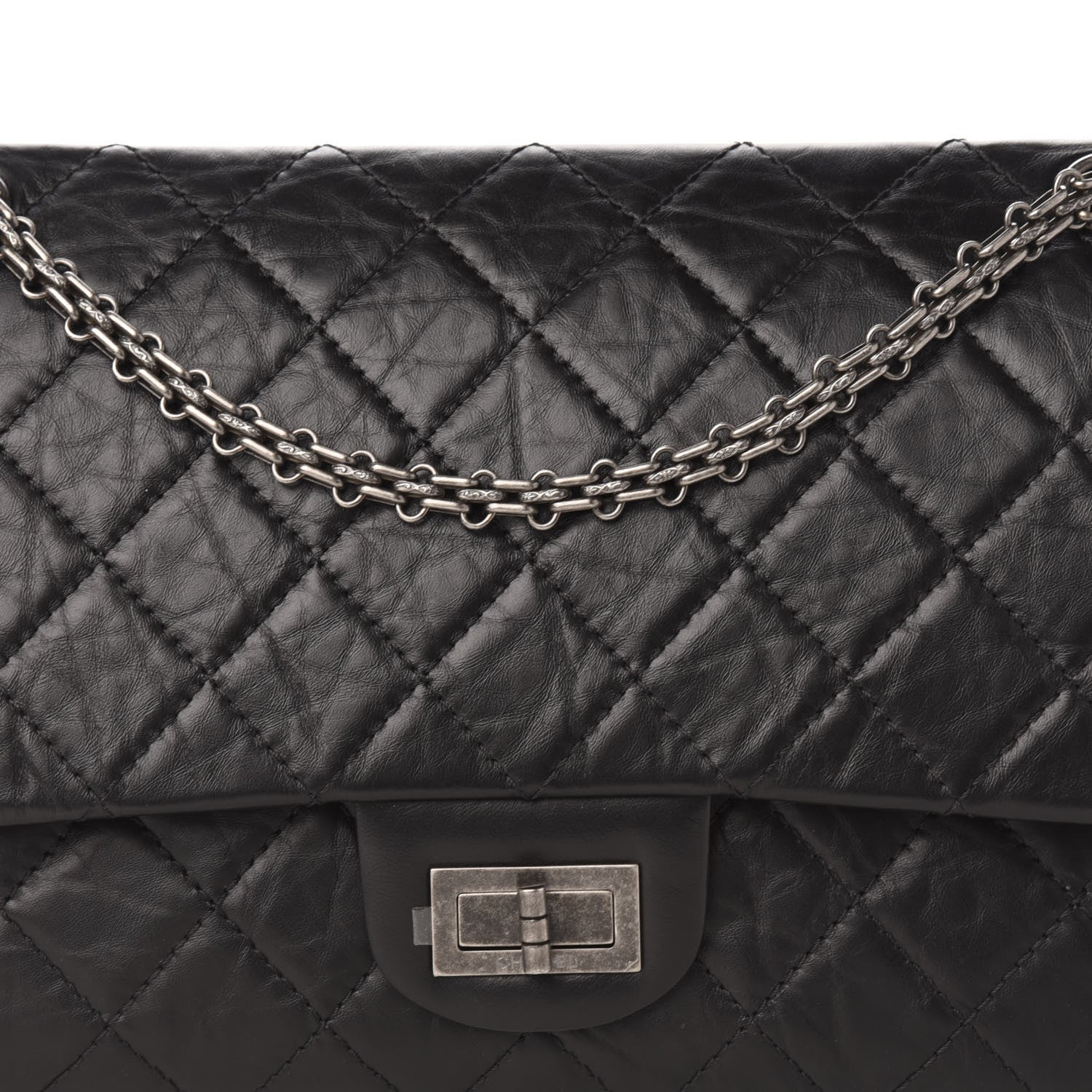 Chanel Aged Calfskin Quilted 2.55 Reissue 227 Flap Black 10 of 10