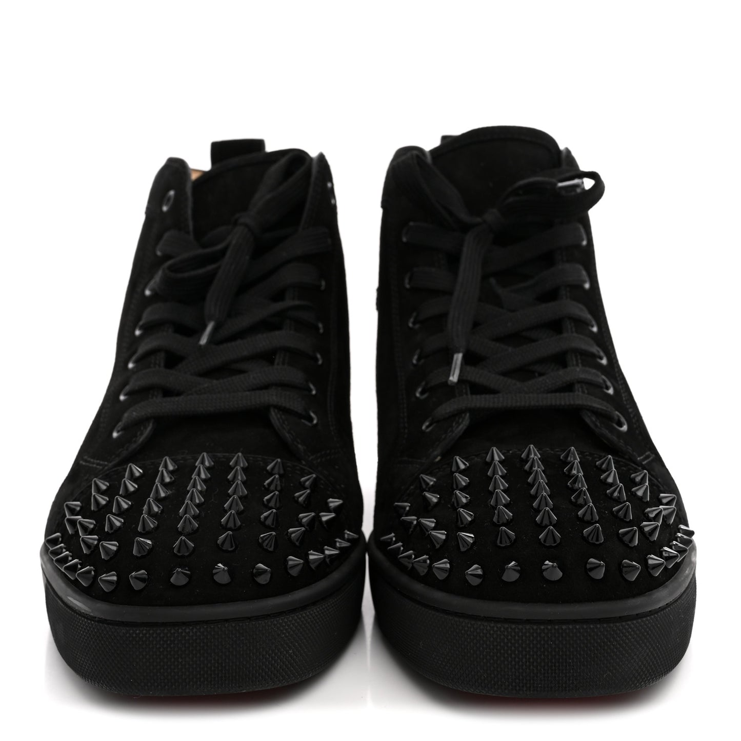 Suede Mens Lou Spikes Flat Sneakers 45.5 Black