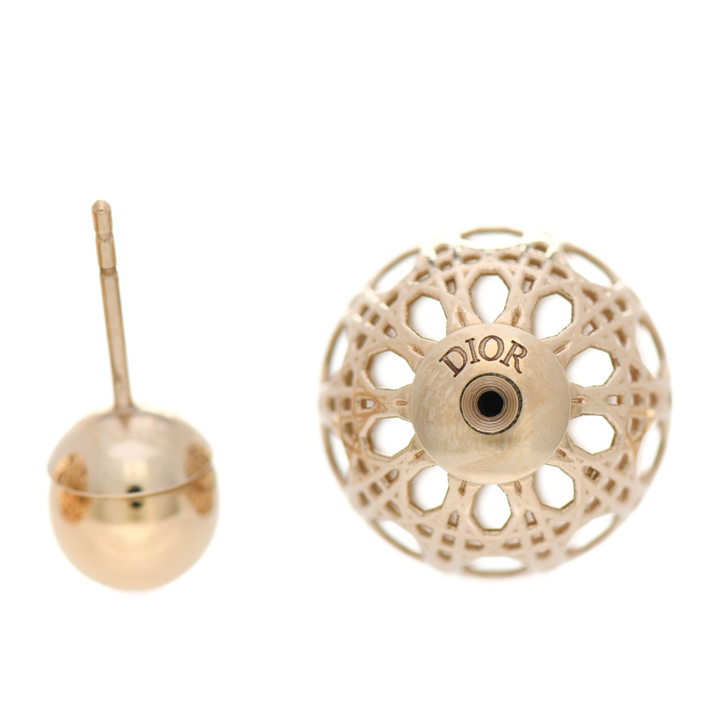 Cannage Mise En Dior Tribal Earrings Gold