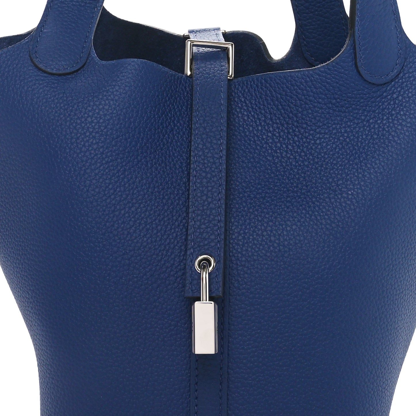 Taurillon Clemence Picotin Lock 18 PM Bleu Saphir