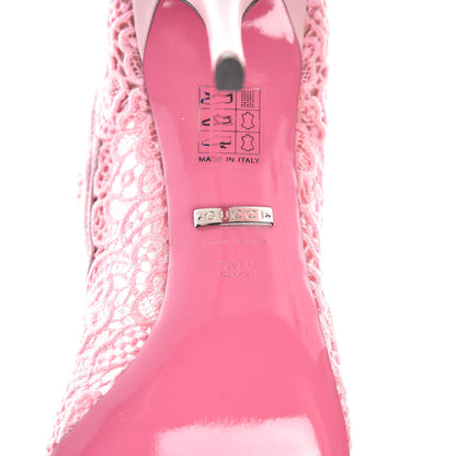 Gucci Lace Pizzo Venice Pumps 39.5 Sugar Pink 6 of 7