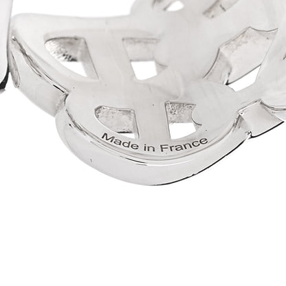 Hermes Sterling Silver GM Chaine d'ncre Enchainee Band Ring 51 5.75 6 of 7