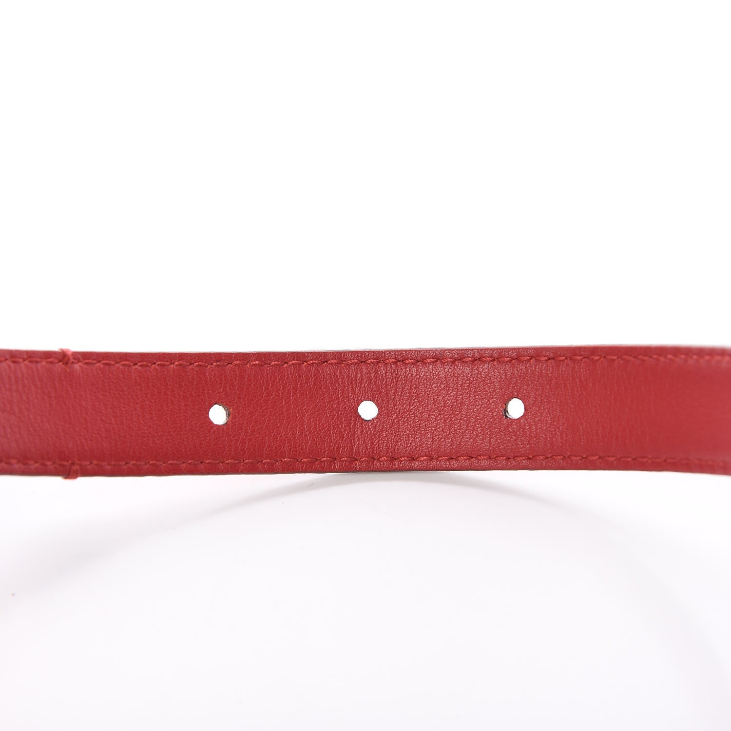 Gucci Calfskin Crystal Embellished Double G Belt 95 38 Hibiscus Red 6 of 6