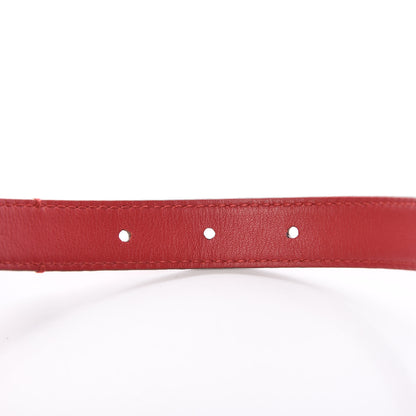 Gucci Calfskin Crystal Embellished Double G Belt 95 38 Hibiscus Red 6 of 6