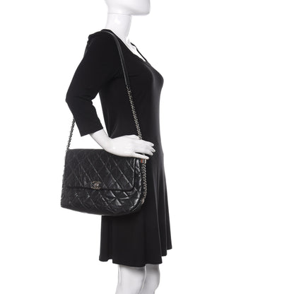 Chanel Crackled Aged Calfskin Big Bang Flap Black 2 of 9