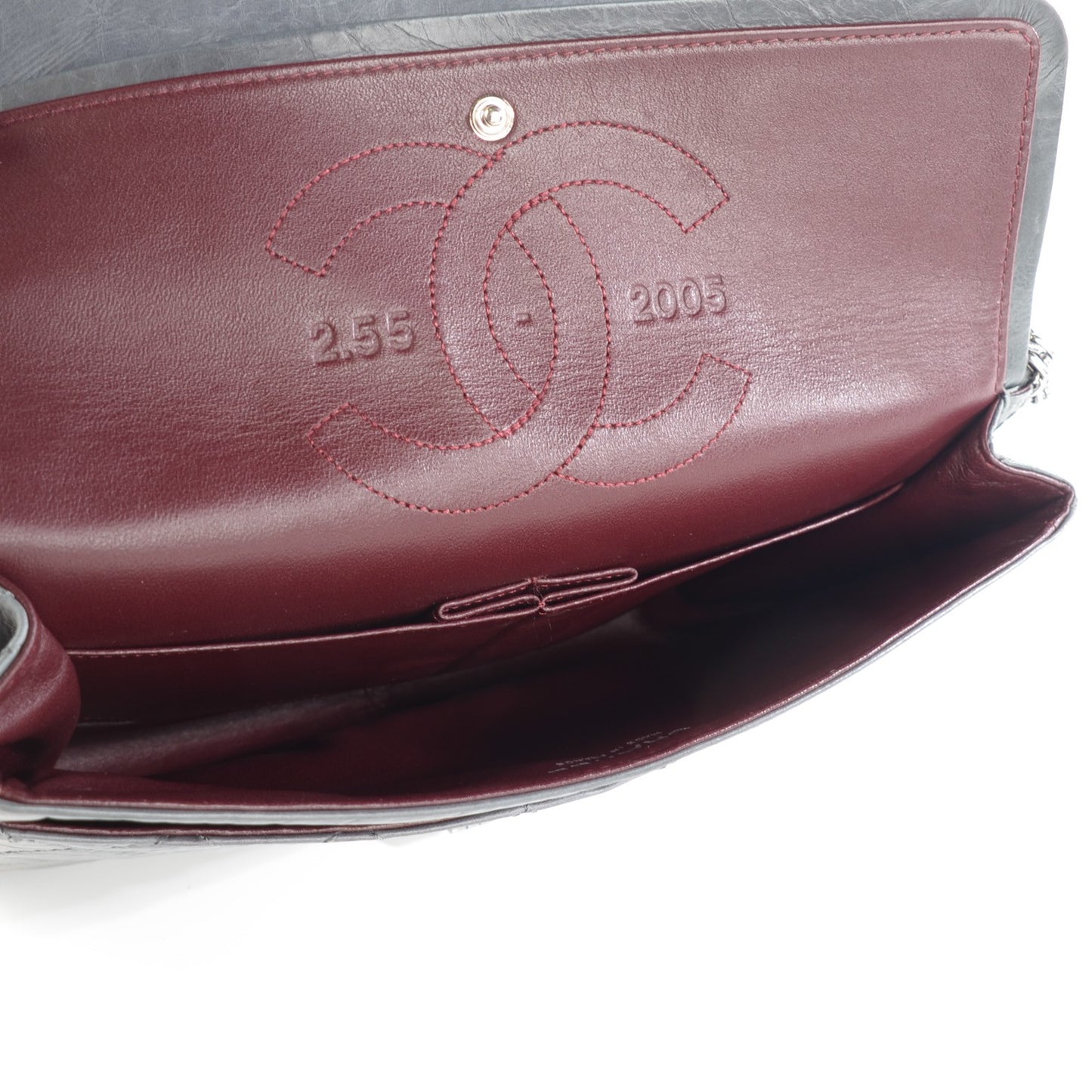 Aged Calfskin Quilted 50th Anniversary 2.55 Reissue Flap 226 Grey