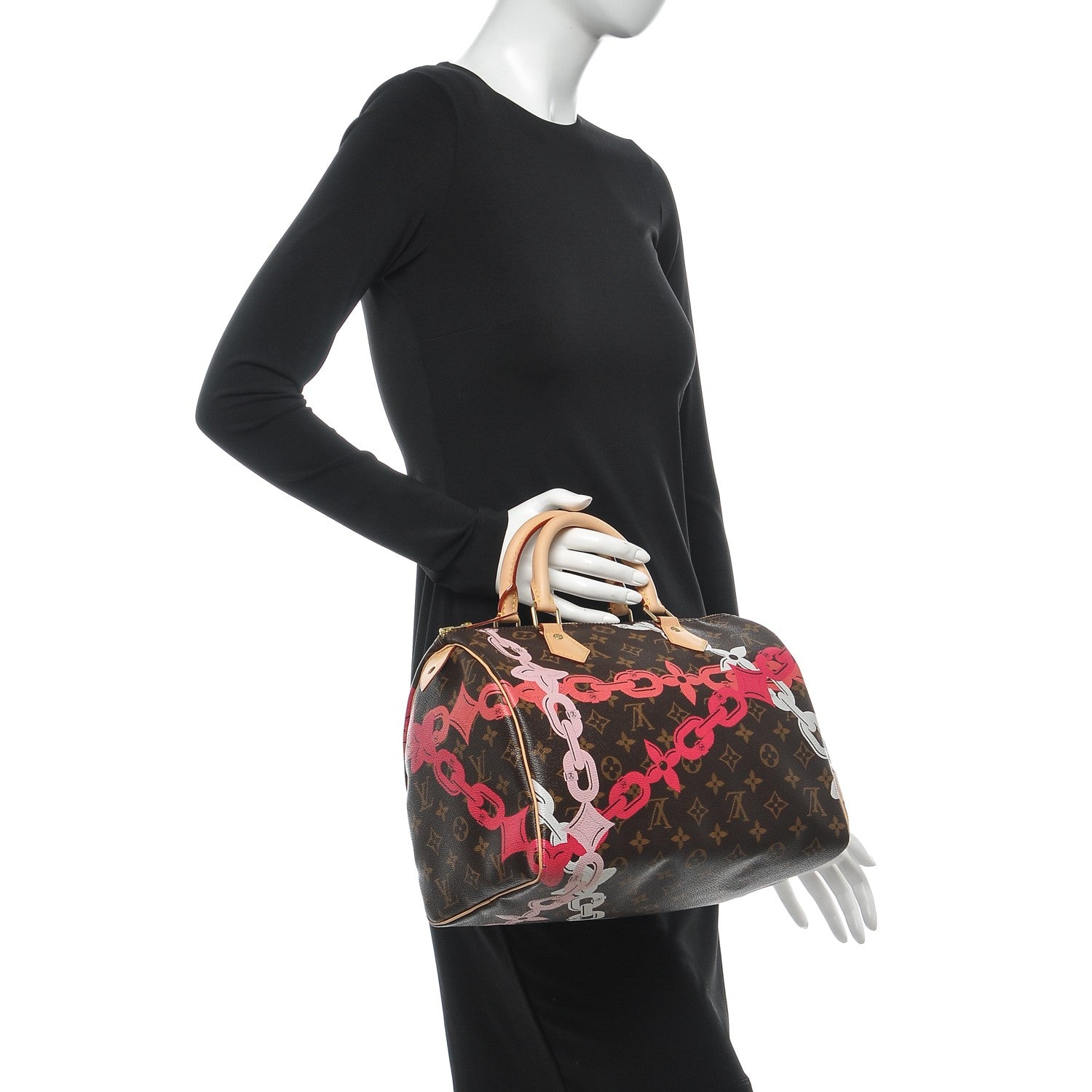 Louis Vuitton Monogram Bay Speedy 30 Rose Ballerine Poppy 2 of 6