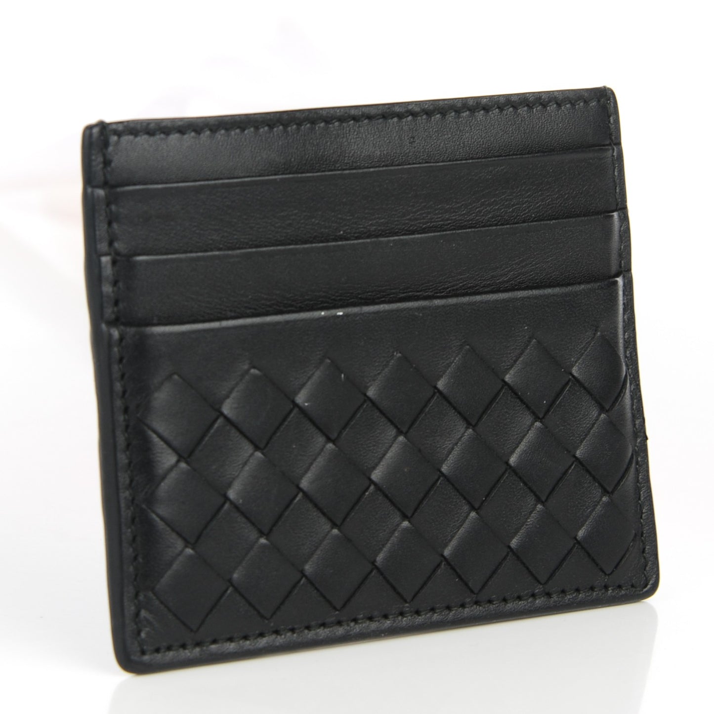 Nappa Intrecciato VN Card Case Nero Black