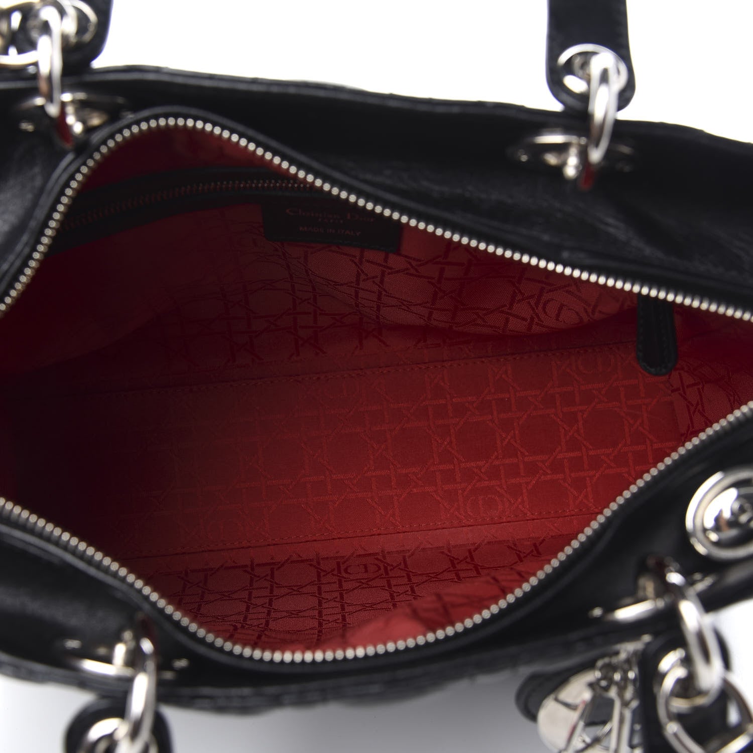 Christian Dior Lambskin Cannage Large Lady Dior Black 5 of 11