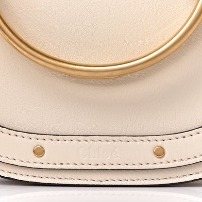 Chloe Calfskin Suede Small Nile Bracelet Bag Off White 9 of 9