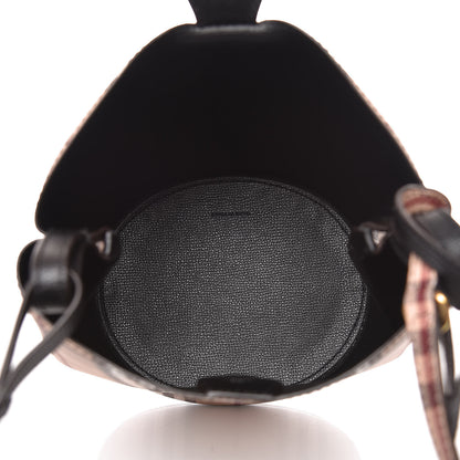 Burberry Haymarket Check Colours Small Lorne Bucket Crossbody Black 5 of 7