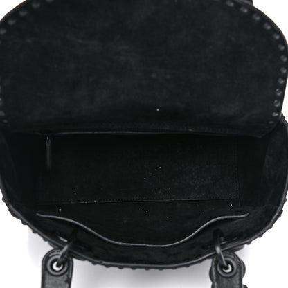 Christian Dior Lambskin Studded Matte Cannage Medium Lady Dior So Black 5 of 14