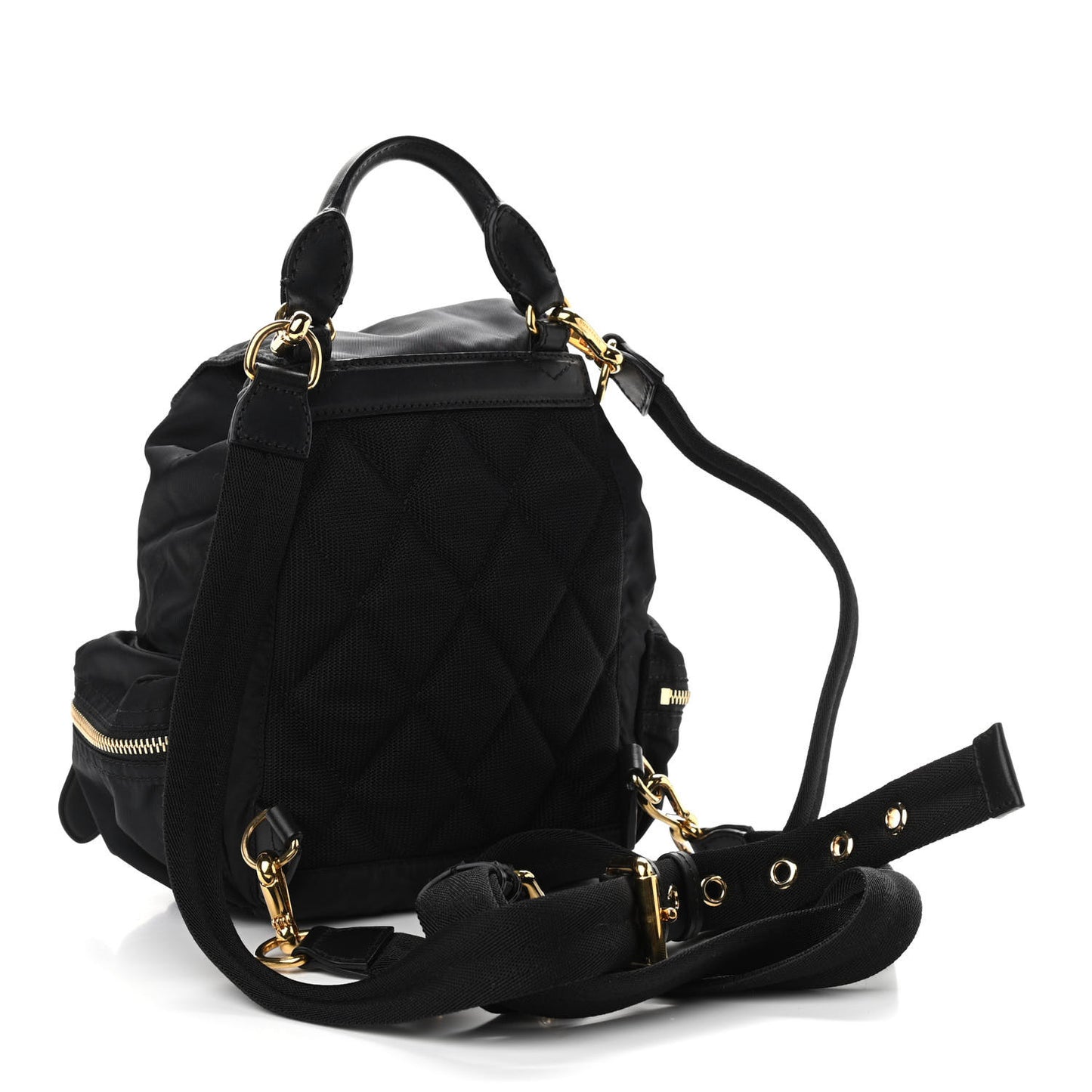 Nylon Small Rucksack Backpack Black