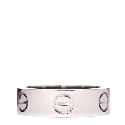 Cartier 18K White Gold 5.5mm LOVE Ring 50 5.25 1 of 4