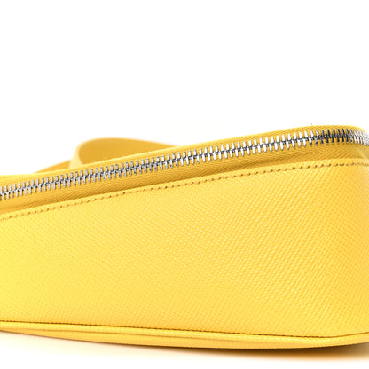 Prada Saffiano Triangle Shoulder Belt Bag Sunny Yellow 9 of 10