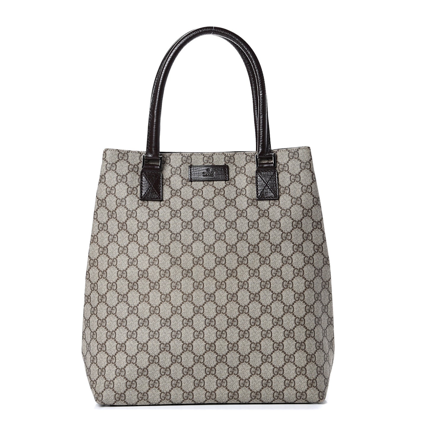 GG Plus Monogram Small Vertical Tote Dark Brown