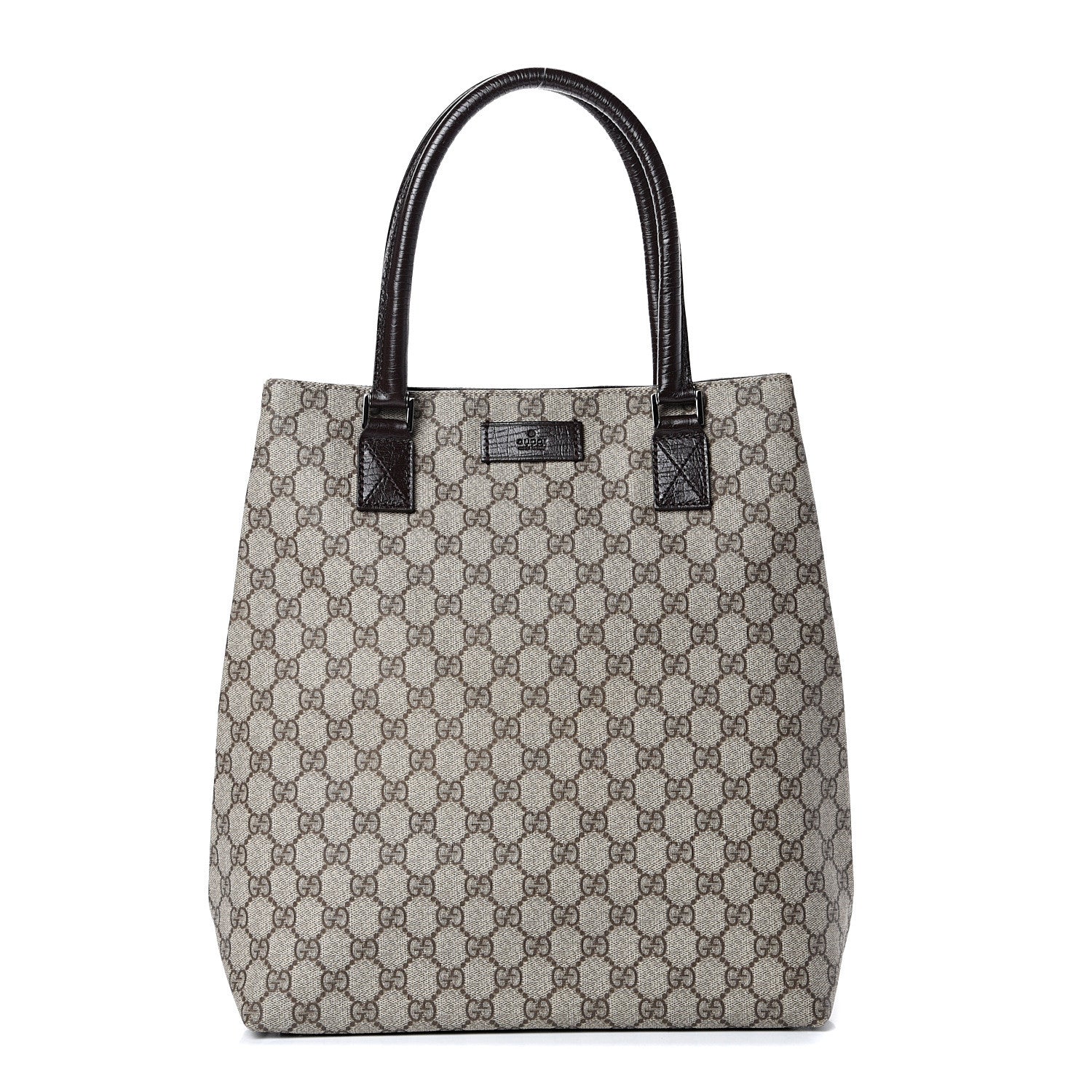 Gucci GG Plus Monogram Small Vertical Tote Dark Brown 1 of 10