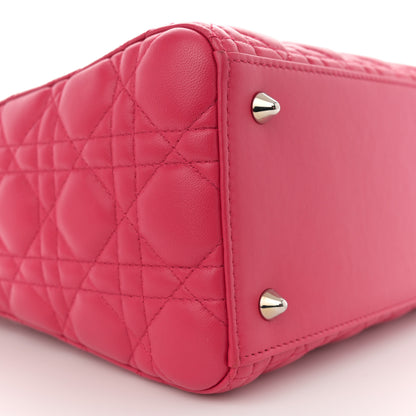 Christian Dior Lambskin Cannage Medium Lady Dior Pink 9 of 10
