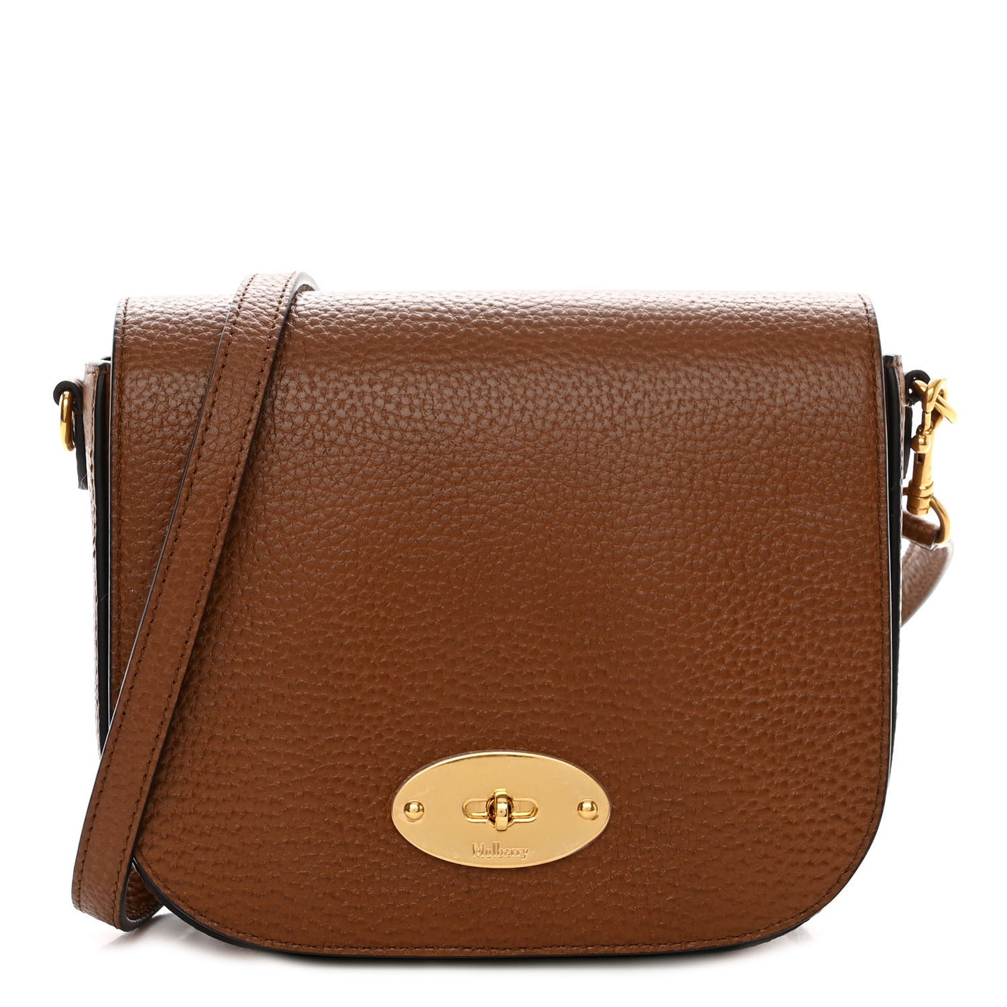 Classic Grained Calfskin Small Darley Satchel Oak