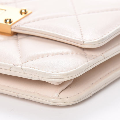 Chanel Lambskin Quilted Golden Class Wallet on Chain WOC Light Pink 9 of 13