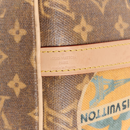 Louis Vuitton Monogram Hotel Labels Speedy Bandouliere 30 9 of 12