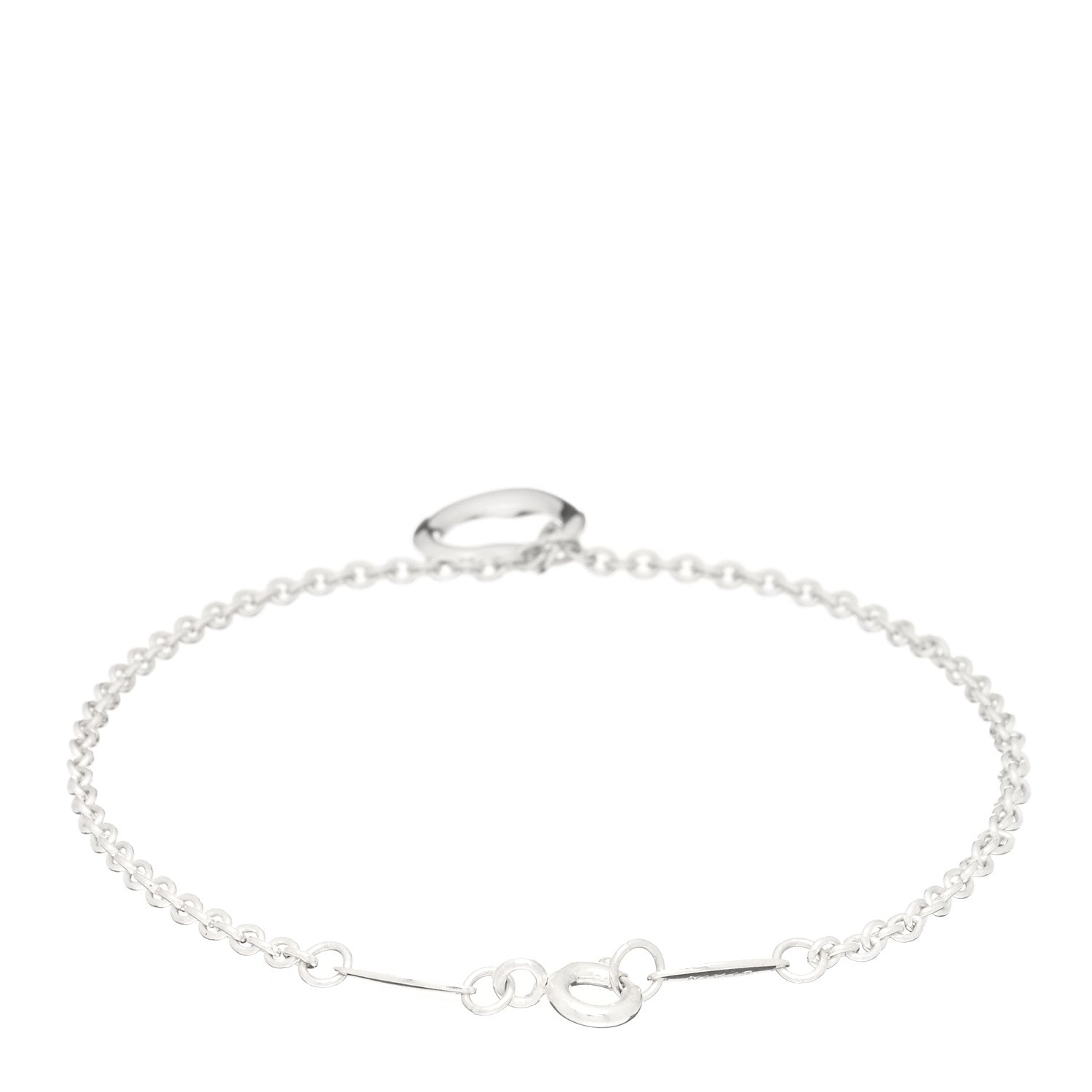 Tiffany Sterling Silver Elsa Peretti Open Heart Charm Bracelet 3 of 4