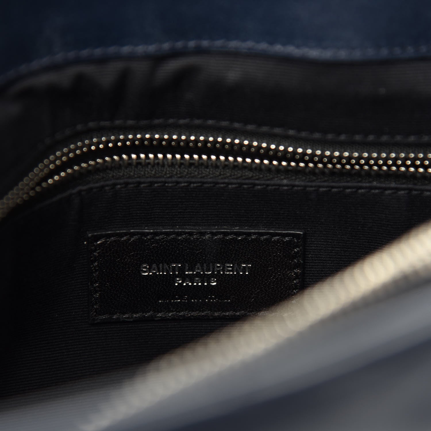 Saint Laurent Calfskin Y Quilted Monogram Medium Loulou Chain Satchel Medium Blue 8 of 11