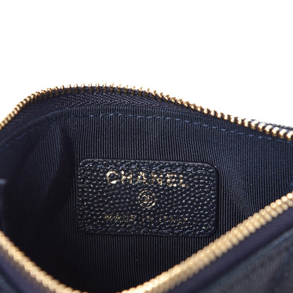 Chanel Caviar Quilted Small Cosmetic Case Navy 6 of 8