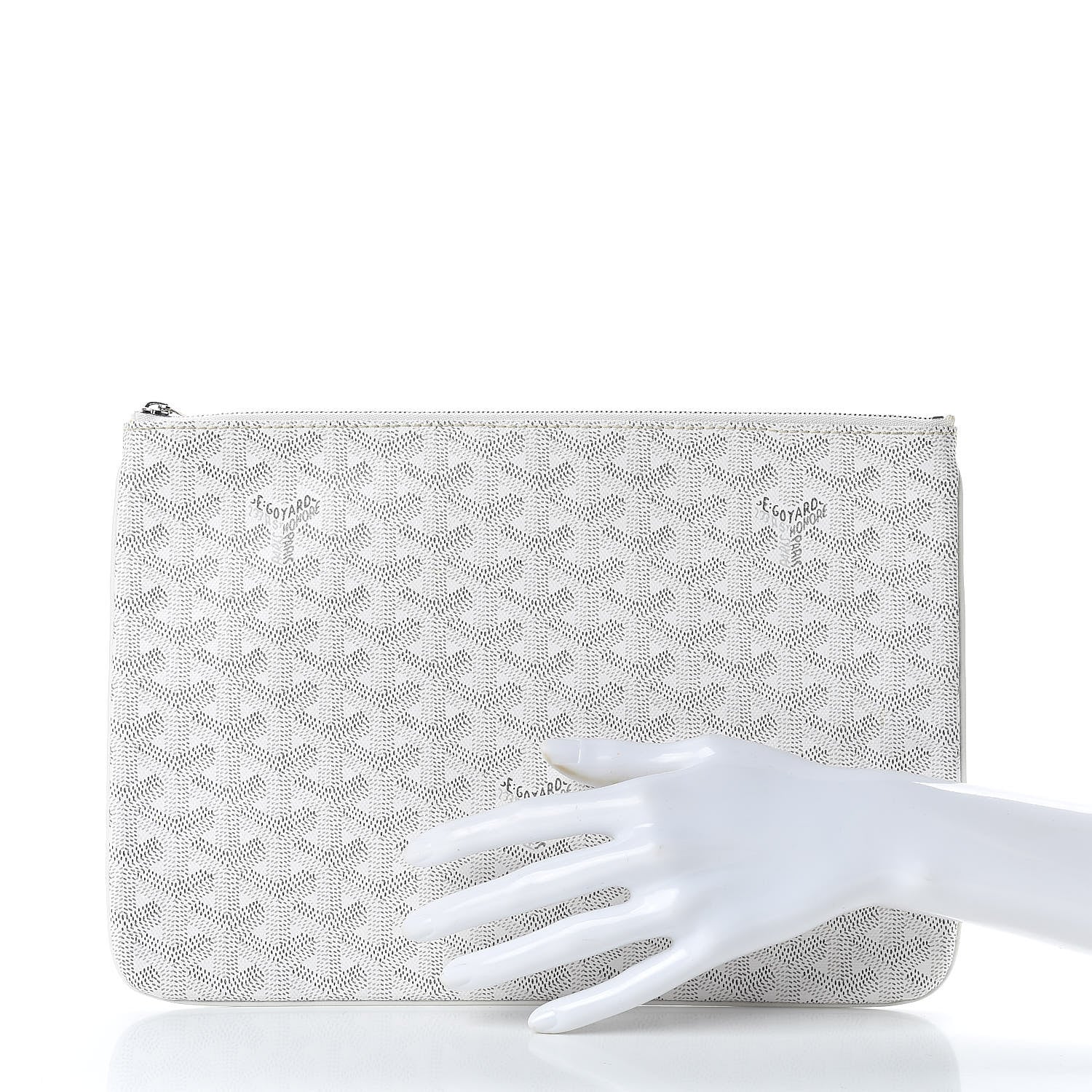 Goyard Goyardine Senat Pochette MM White 2 of 8
